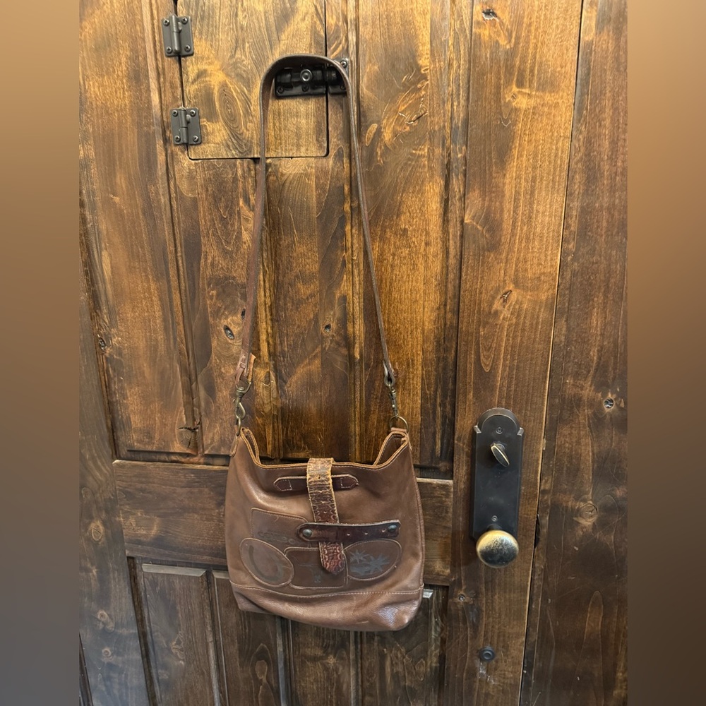 McFadin brown leather handbag